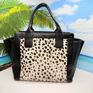 Chloé Alison East-West Tote – Pony Hair & Black Leather – Cream/Black – Made in